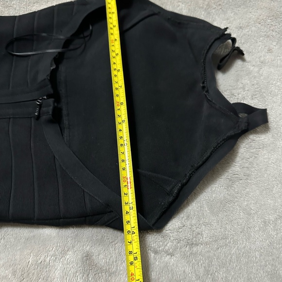 Karen Millen Black Tiered Fringe Bandage Knit dress - Picture 12 of 16